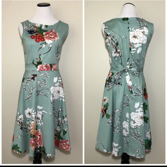 Floral Rockabilly A-Line Dress - Picture 4 of 10
